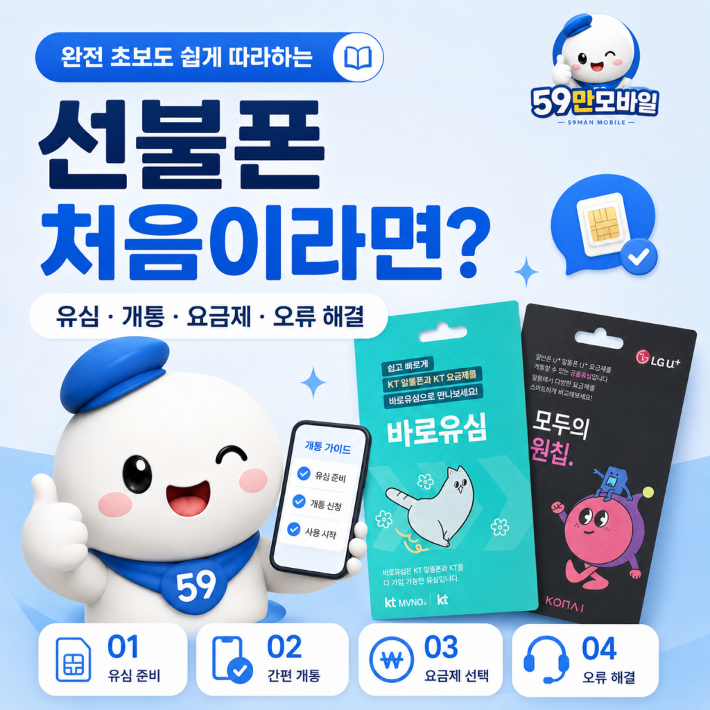 선불폰 개통 처음이라면? 유심부터 개통 오류까지 상황별로 찾아보기